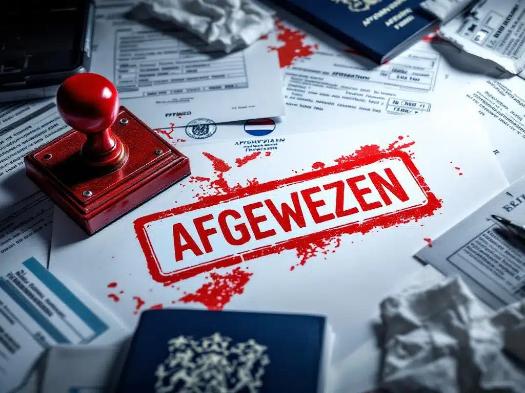 Rode afstempel met "AFGEWEZEN" op Nederlandse immigratiedocumenten met leeuwenwatermerk en incomplete formulieren


---

**Token Usage Summary:**
- **Prompt:** 287 tokens
- **Response:** 28 tokens
- **Total:** 315 tokens
- **Budget Remaining:** 199,685 tokens