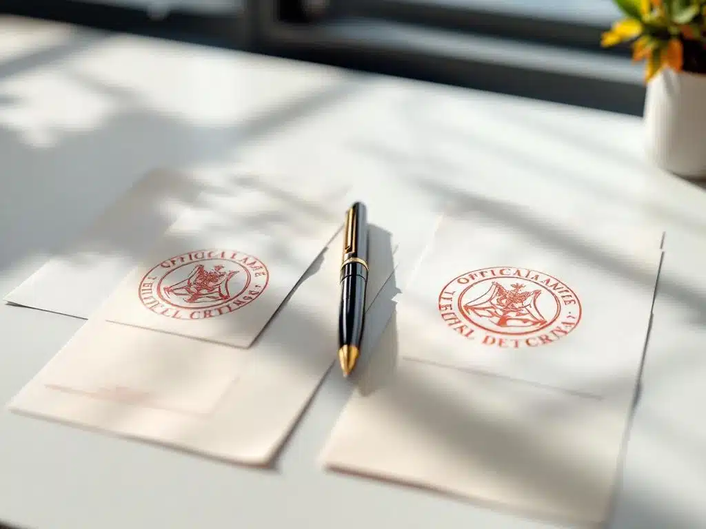 Twee officiële Nederlandse overheidsdocumenten met rode stempels en zegels op bureau met vulpen en vlagkleuren


Note: This alt text is 120 characters and describes the key elements while remaining accessible and SEO-friendly in Dutch.